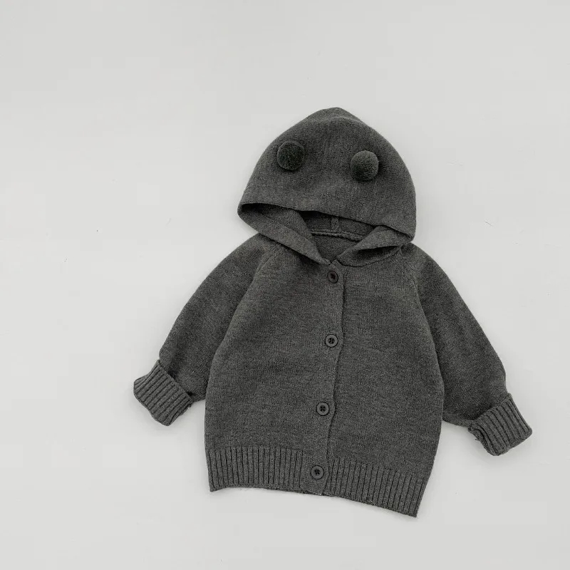 سترة محبوكة كورية جديدة لخريف 2025 للأطفال - سترة بغطاء للرأس ناعمة ودافئة ولطيفة للأطفال الصغار والرضع! #6