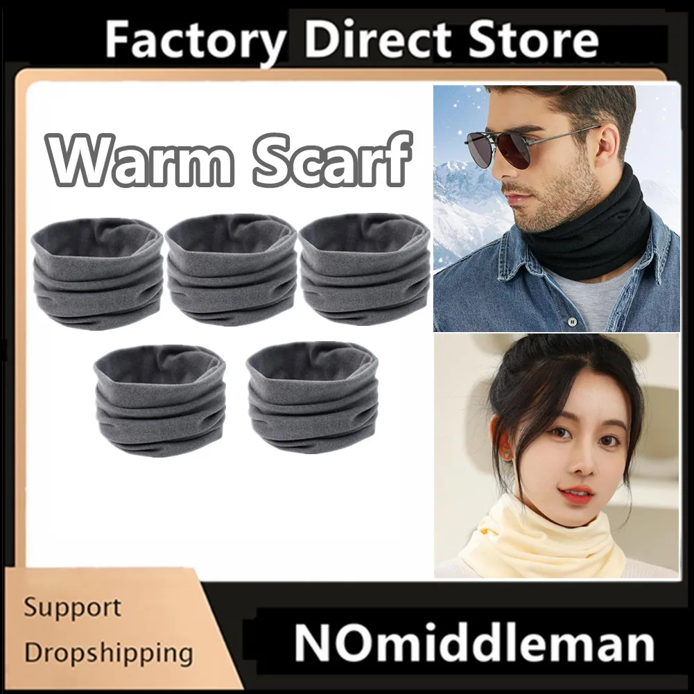 

1Set Winter Thicken Velvet Scarf Solid Color For Women Men Warm Plush Windproof Neck Warmer Outdoor Unisex Ski Scarf 2025 New