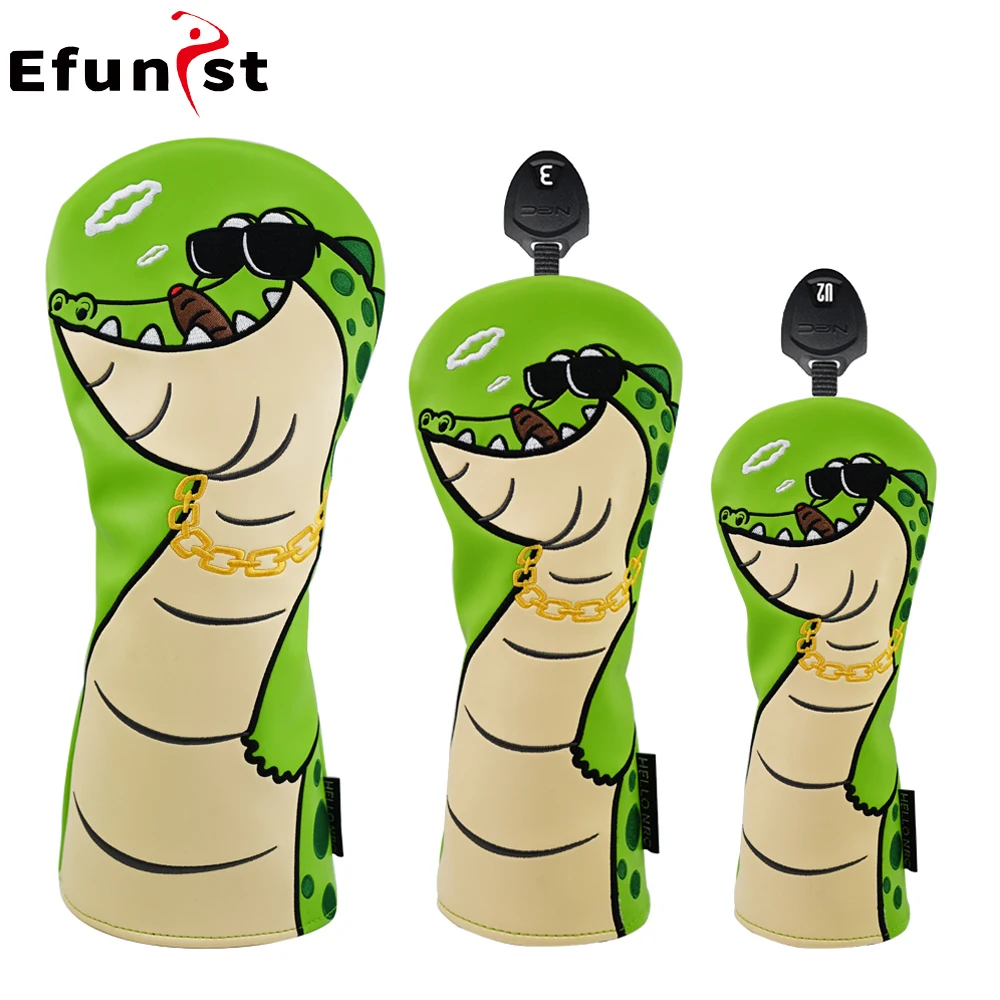 نادي الغولف سائق شعار مخصص التطريز التطريز بولي Leather الجلود مضرب جولف الممر الخشب الهجين غطاء جولف رئيس يغطي شعار مخصص