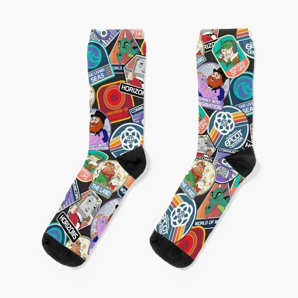 

EPCOT Center Badges Socks essential soccer anti-slip Boy Socks Women's