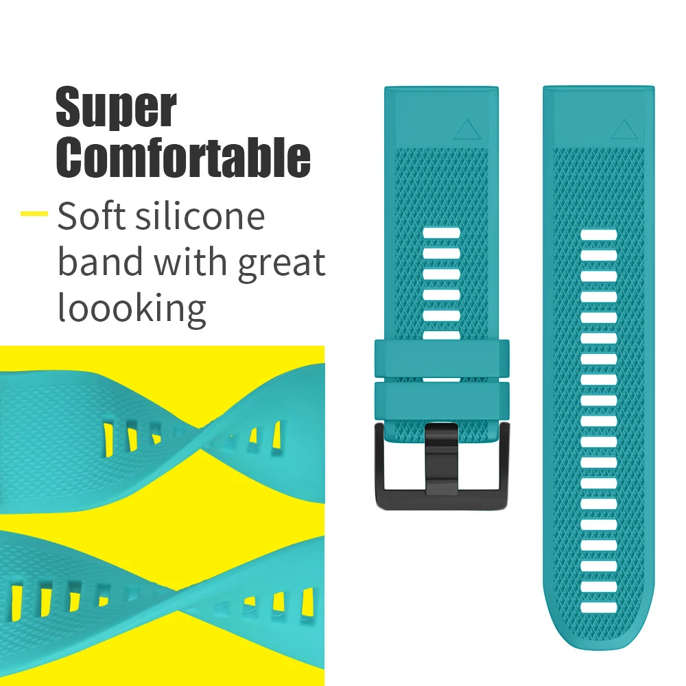 For Garmin Fenix 5X 5 5S Plus Watch Strap Silicone Band For Fenix 7X 6X 7 6 Pro Fenix 8 Tactix 8 47MM Epix Gen2 Watch QuickFit