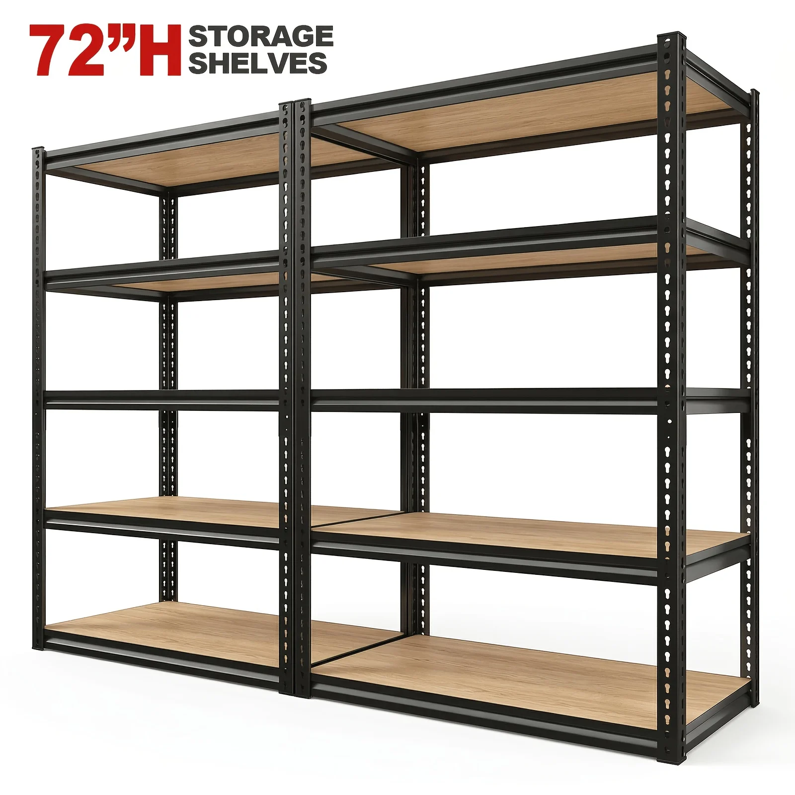 

The Waterproof Pad Is Available For Individual Purchase, Heavy-Duty Industrial Metal Storage Shelves 72"H And Waterproof Pad, Adjustable Height Shelving Unit Suitable For Garage, Warehouse, Kitchen, Basement - Easy No-Bolt Assembly With Non-Slip Ant