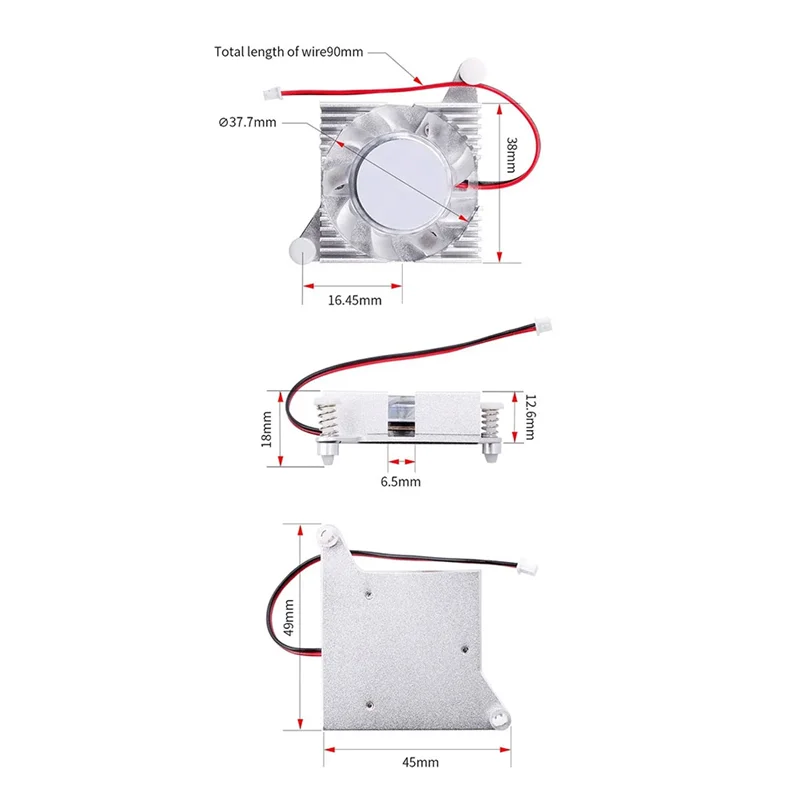 Ingenioso-Per Orange Pi 5 Plus Dissipatori di calore integrati in alluminio Ventola di raffreddamento attiva Radiatore all-in-one per OPI 5 Plus