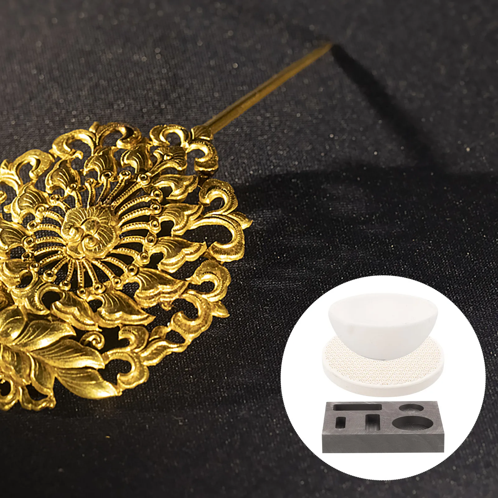 

1Set Ingot Mold for Melting Metal Gold Silver Copper High Durability Rapid Heating Cooling Function Casting Kit for Jewelry