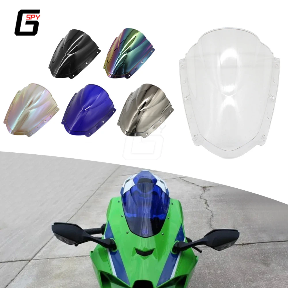 Motorcycle Windshield For Kawasaki Ninja ZX10R ZX-10R 2021 2022 2023 Wind Screen Double Bubble Fairing Windscreen Accessories