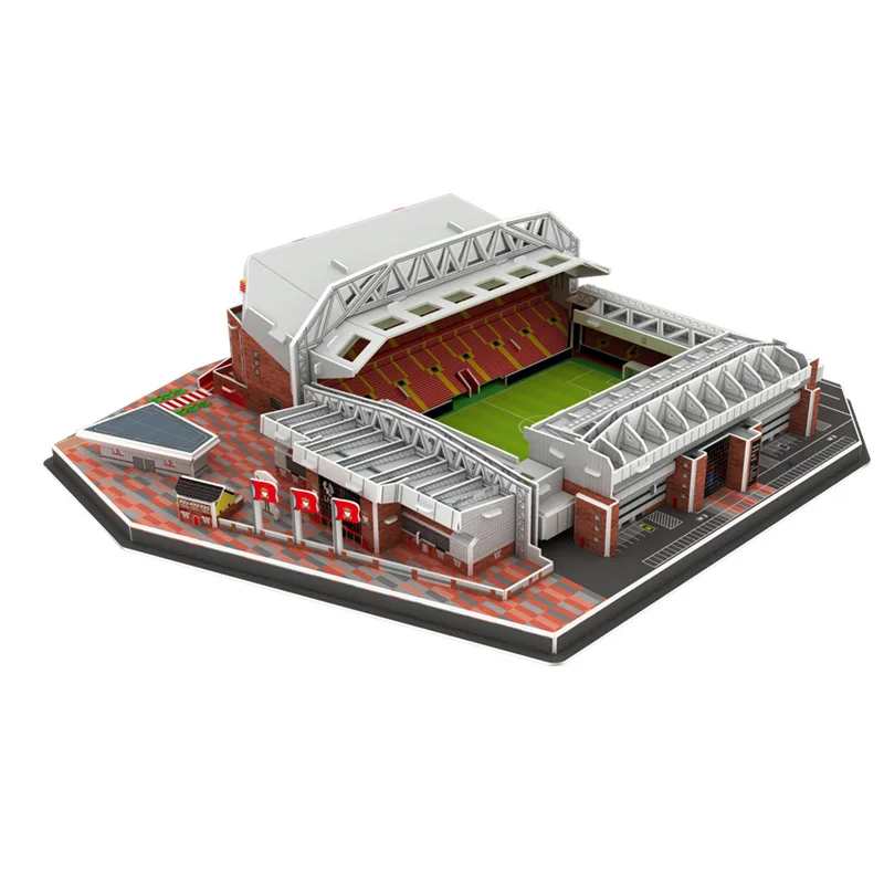 Rompecabezas de papel 3D de la estación de fútbol sin campamento, rompecabezas 3D DIY en Anfield Liverpool, modelo de juguete, adornos, regalos, tamaño grande, SZ