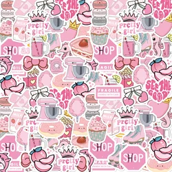 46pcs Small Shark, Donut Doodle Cartoon Stickers Decorated Notebook Water Cup Suitcase Guitar Classic Toy Waterproof DIY Decals