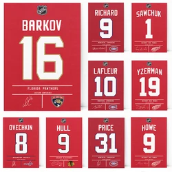 American Popular Sport Hockey su ghiaccio Player Jersey Poster e stampa su tela Wall Art Picture for N H L Fans Room Home Decor