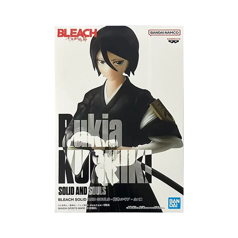 Bandai Namco Banpresto Bleach Solid and Souls Rukia Kuchiki 14Cm Anime Original Action Figure Model Toy Birthday Gift Collection