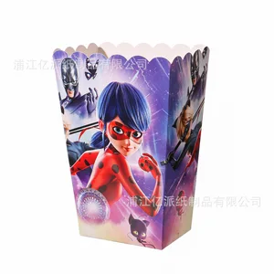 Marienkäfermädchen Einladungen Ziehen Flaggen Tischdecke Pappbecher Abendessen Geschirr Kuchen Gabeln Stoffpapier Drachen Party Dekoration 12 Hauptverkäufe Lady Bug Geburtstagdekoration - №10