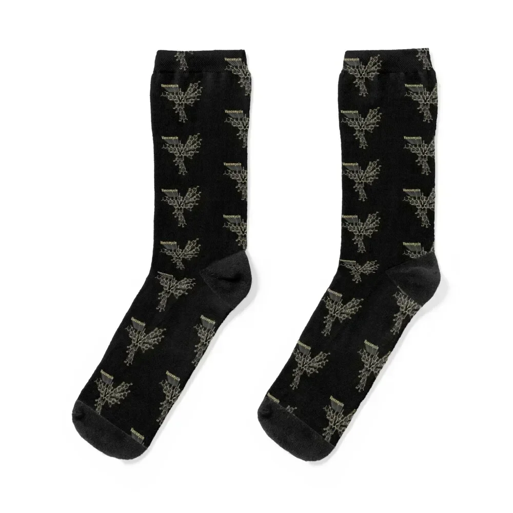 

Vancomycin molecule, antibiotic, chemical structure gold Socks Hiking boots gifts snow sheer Socks Male Women's