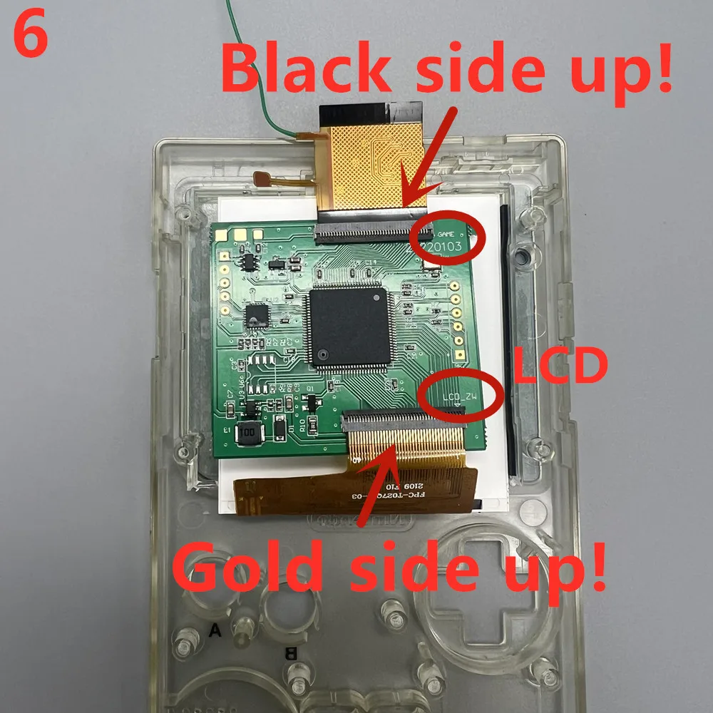 Neuer GBP LCD-Bildschirm. Einfach zu installierender 2,6-Zoll-IPS-LCD-Bildschirm in Originalgröße mit hoher Helligkeit, geeignet für Nintendo Gameboy Pocket. – Detail 8