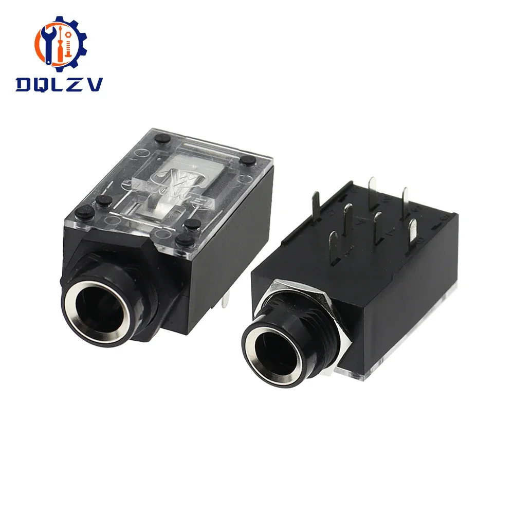 6.35mm 6.5mm Stereo Audio Microphone Female Jack/Socket Connector 7Pin connector