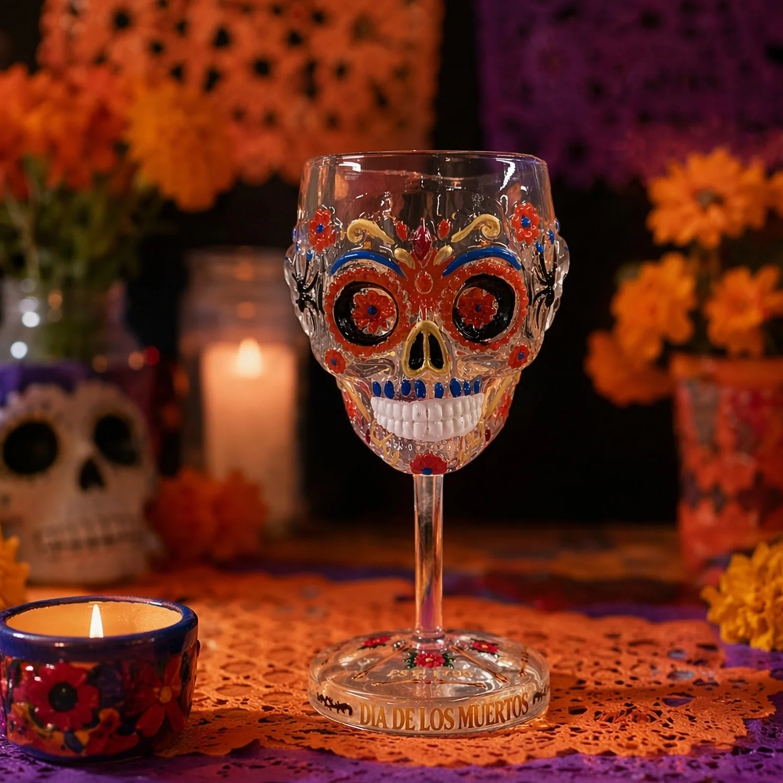 Skull Wine Glass Barware Accessories Drink Goblet Drinking Glasses Goblet Drinking Cup for Liquors After-Dinner Drinks and More
