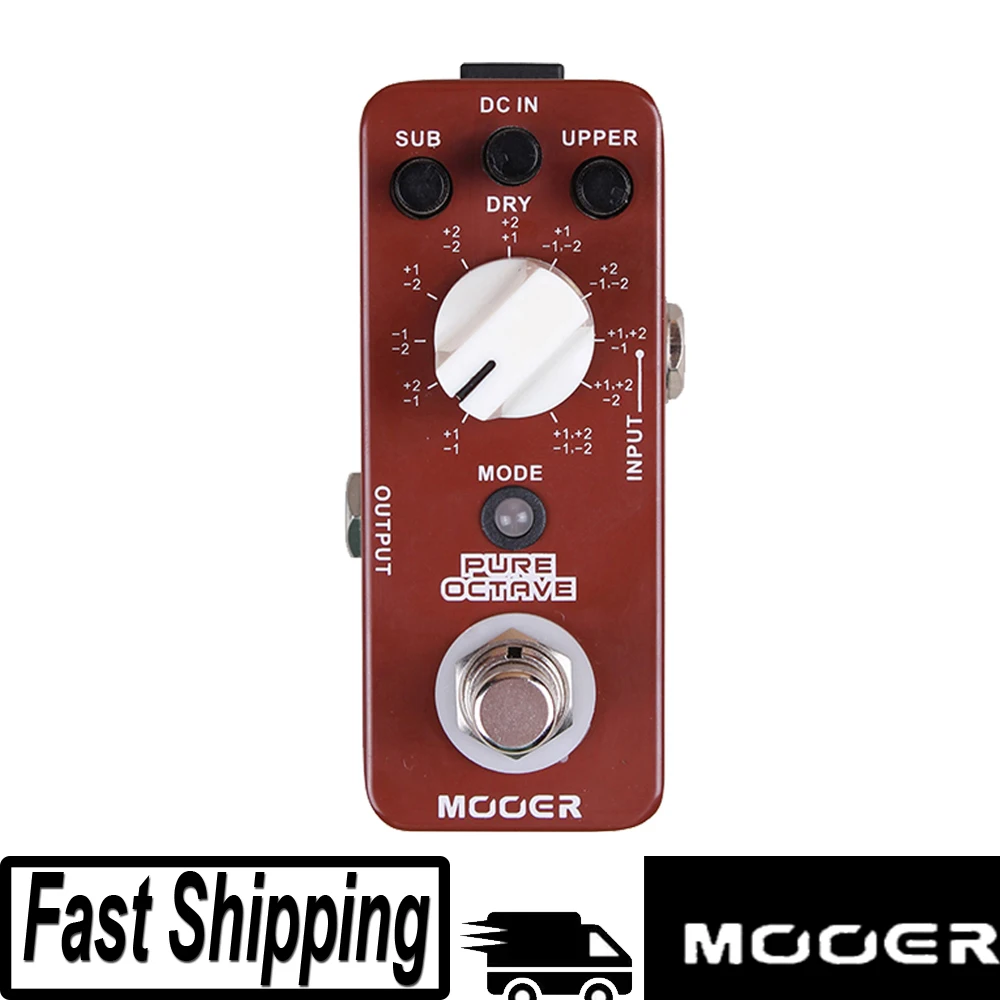 

MOOER PURE OCTAVE Mini Octave Guitar Effect Pedal 11 Octave Modes True Bypass Full Metal Shell Electric Guitar/Bass Pedal
