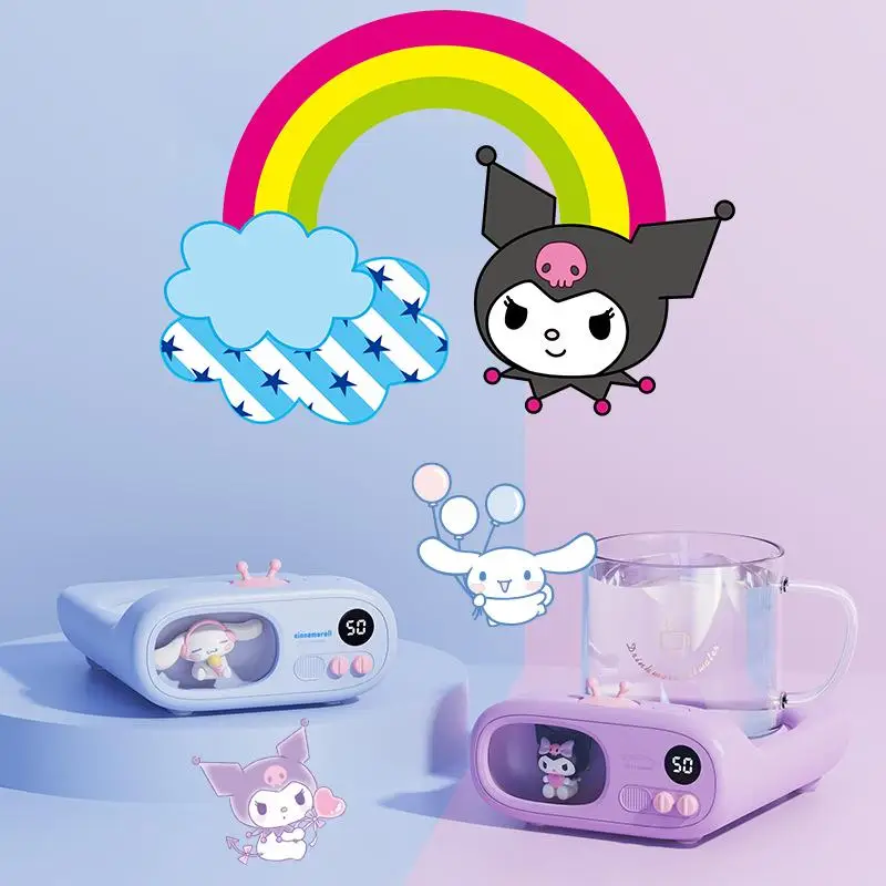 

Sanrio Cinnamoroll Kawaii Kuromi Thermostatic Coaster Heating Water Cup Insulation Good Things Creativity Cartoon Cute Gift Hot