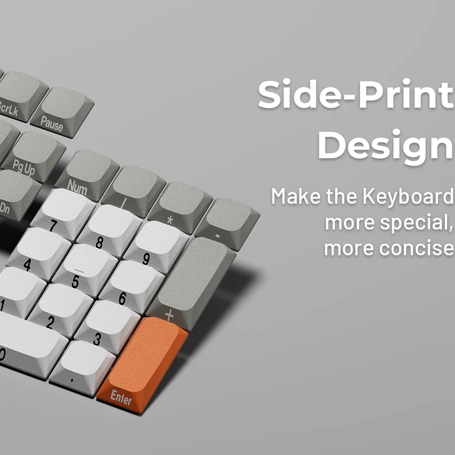 131 Tombol Keycap Tata Letak Sakelar Rendah Keycap Terukir Samping Sakelar MX Sublimasi Termal Lima Sisi untuk Keycap Profil Rendah Keyboard