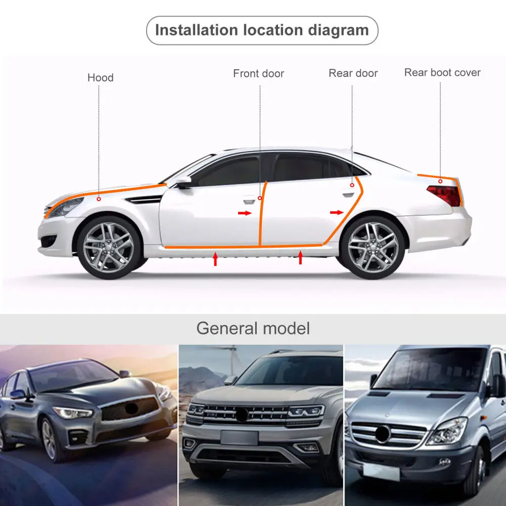 5m Autotür kantens chutz leiste flexible schneid bare U-förmige Gummi kantenst reifen dichtung schutz dekoratives Zubehör