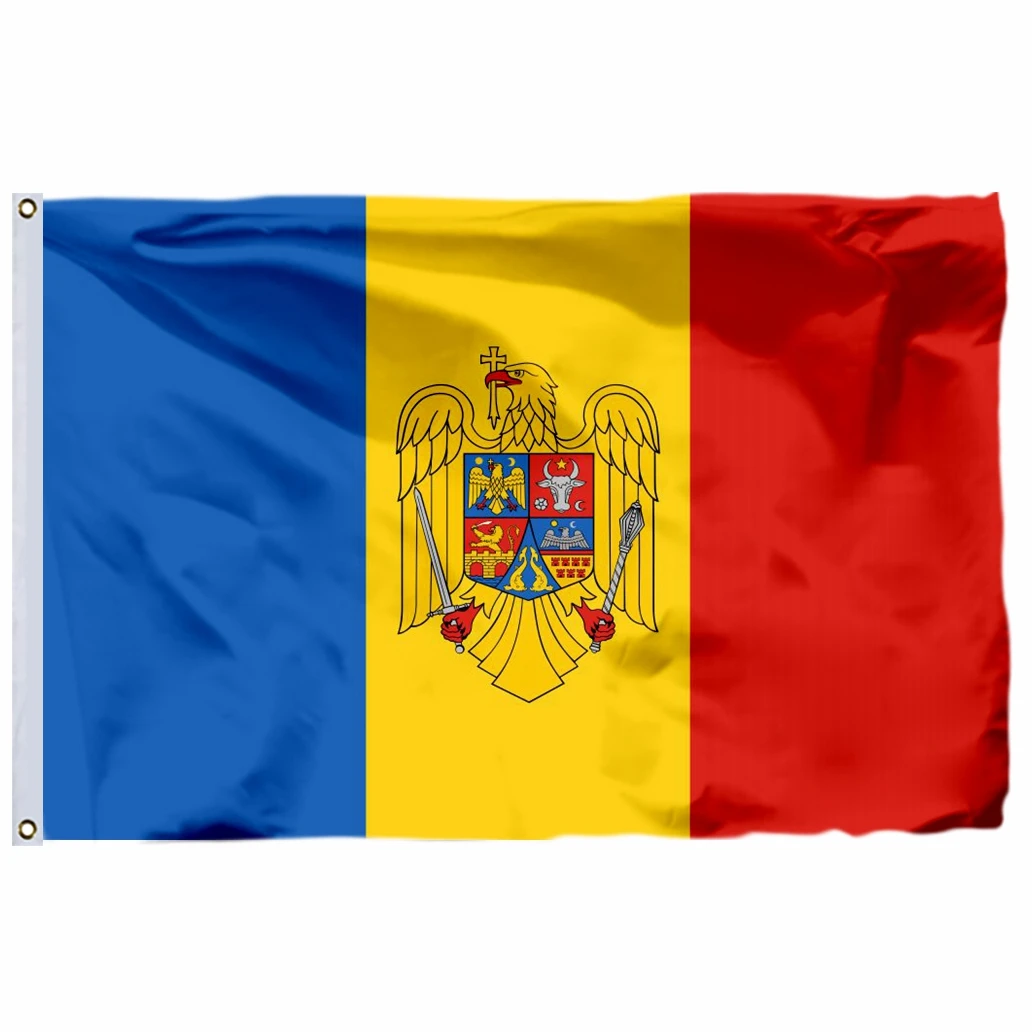 Romania Moldavia History flag Wallachia and Transylvania banner 3x5ft 90x150cm Double sided printing Alexander Soutzos flags