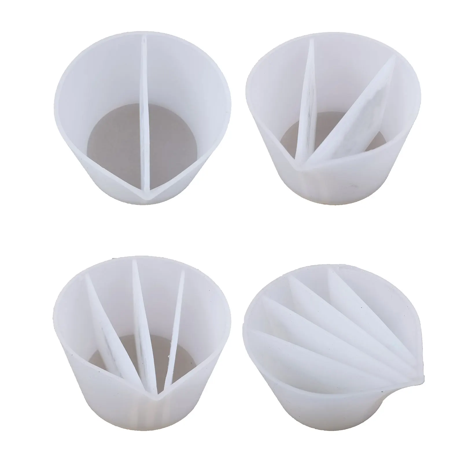 4pcs/set 2 3 4 5 Channels Fluid Art Craft For Paint Pouring Silicone Tools Drawing Reusable Accessories Split Cup Dividers DIY