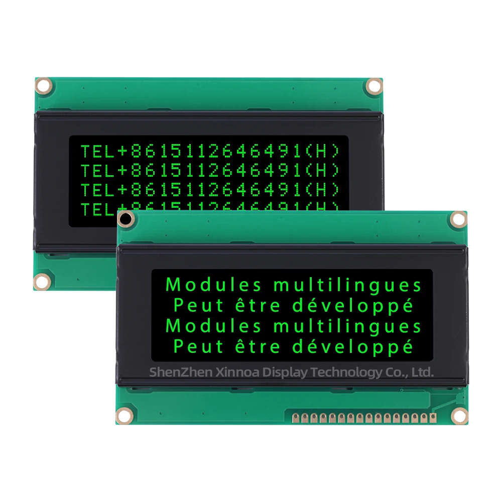 IIC/I2C Interface Adapter Board 204 20*4 20X4 LCD BTN Black Film Orange Letters European 2004K LCD Display Module