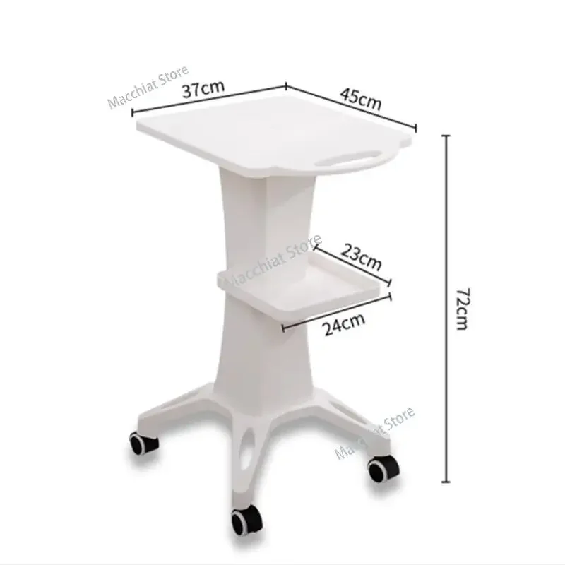 Beauty Instrument Trolley Storage Shelf  Salon Special Roller Cart Vanadium Titanium Bracket Base Mobile  Tool 