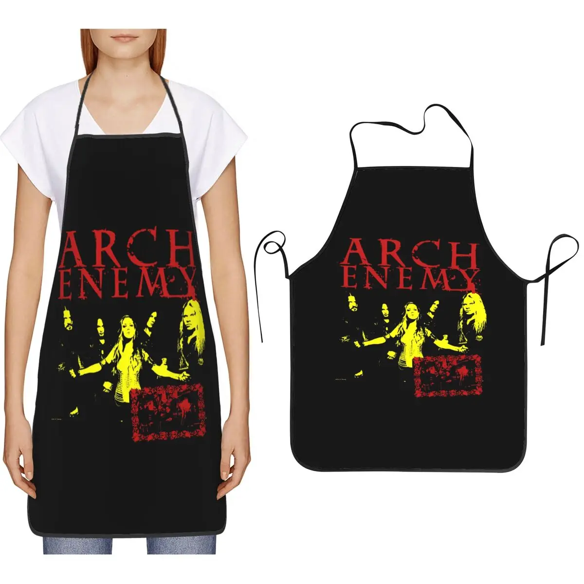 Delantal de la banda de música metal Arch Enemy, delantal de cocina para cocinar y hornear, delantal de limpieza de cocina para mujeres y hombres, delantal de jardinería