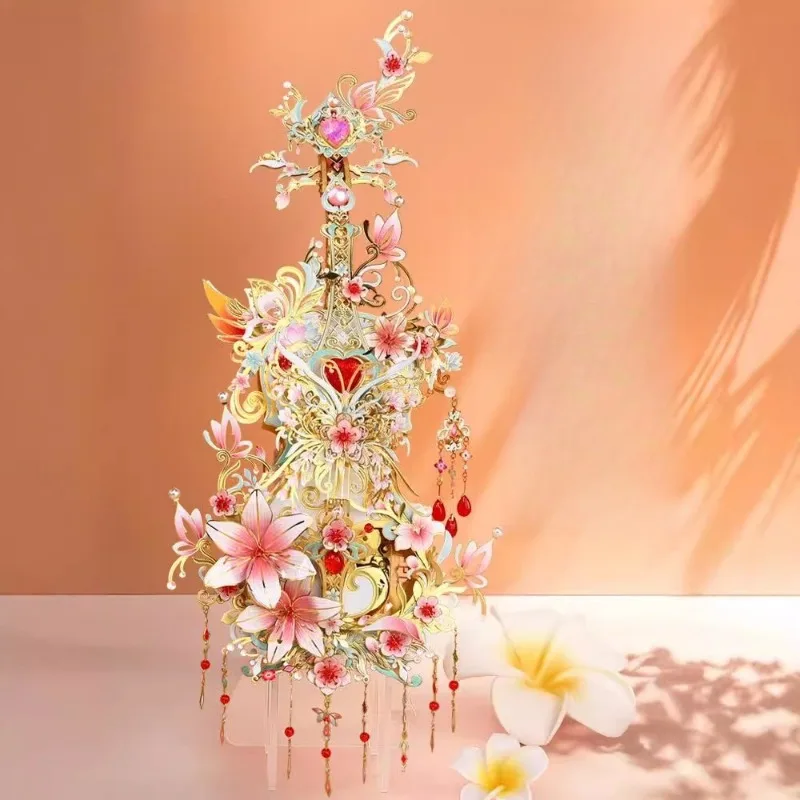 Hand-assembled model cello music box 3D three-dimensional puzzle creative Chinese style gift