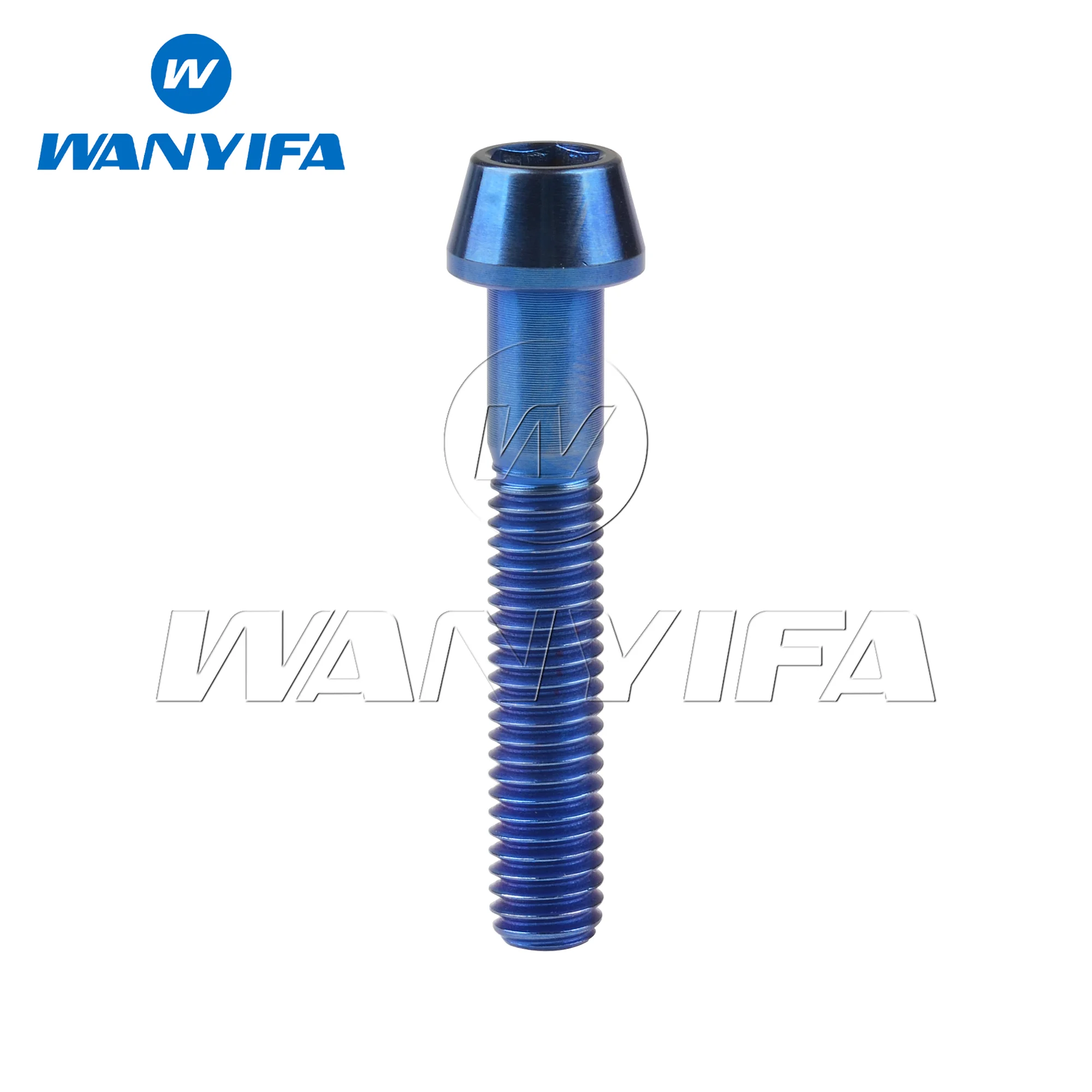 Wanyifa-perno de titanio M6x, 10, 15, 16, 18, 20, 25, 30, 35, 40, 45, 50, 55, 60, 65mm, cabeza cónica, tornillo de llave Allen para auriculares de