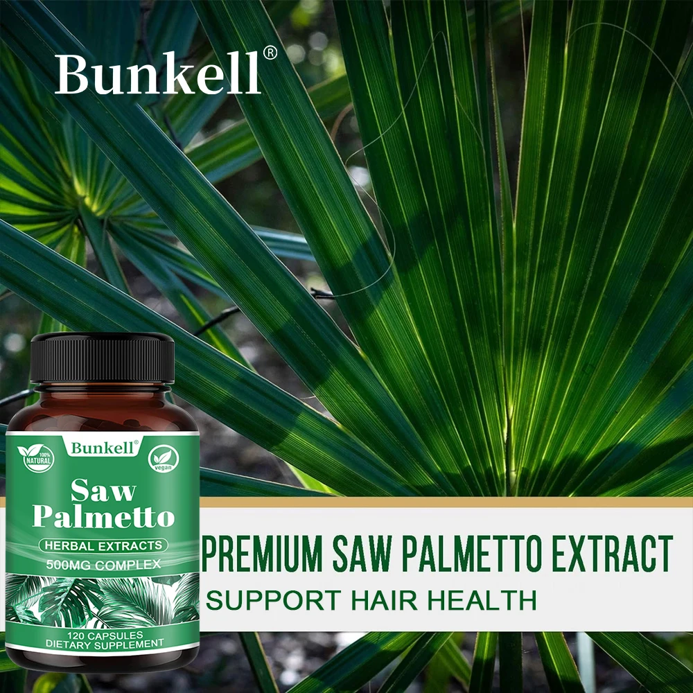 Saw Palmetto Supplement Capsules - Promotes Urinary Tract Health, Promotes Hair Growth, Helps Improve Frequent Urination