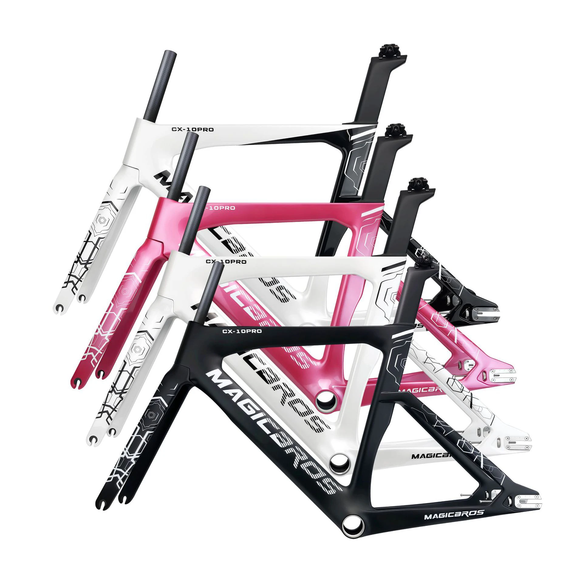 

New 700C Fixed Gear Track Indoor competiti Racing Bicycle Frame UD Full Carbon Fibre Bike Frame C brake Fork Seatpost headsets