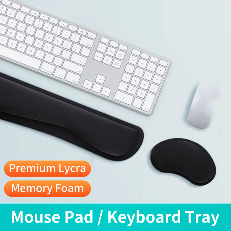 Rubber Keyboard Mouse Pad Wrist Rest Non-slip Mat Keyboard Mouse Wrist Support Pad for Office Laptop Computer Accessories