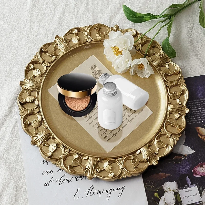 Retro Round Tea Pot Cake Storage Tray Wedding Decorative Dessert Jewelry Display Plate Home Serving поднос для еды