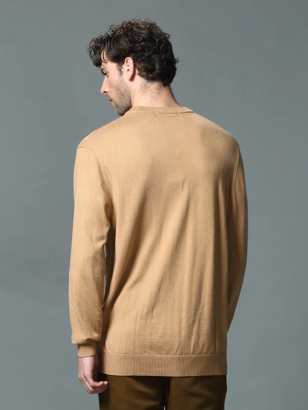 Ouglo الرجال محبوك رداء علوي من الصوف عادية جولة Ne البلوز Faionable الخريف الشتاء مستقيم قطع طويلة Sve الحضرية Sle #2