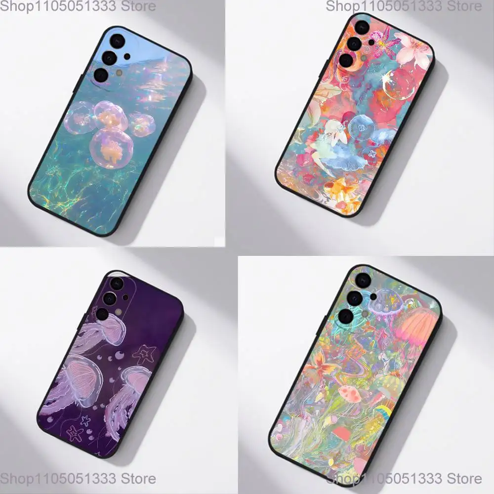 

Pink Jellyfish Phone Case For Samsung S25,S24,S21,S22,S23,S30,Ultra,S20,Plus,Fe,Lite,5G Black Cover