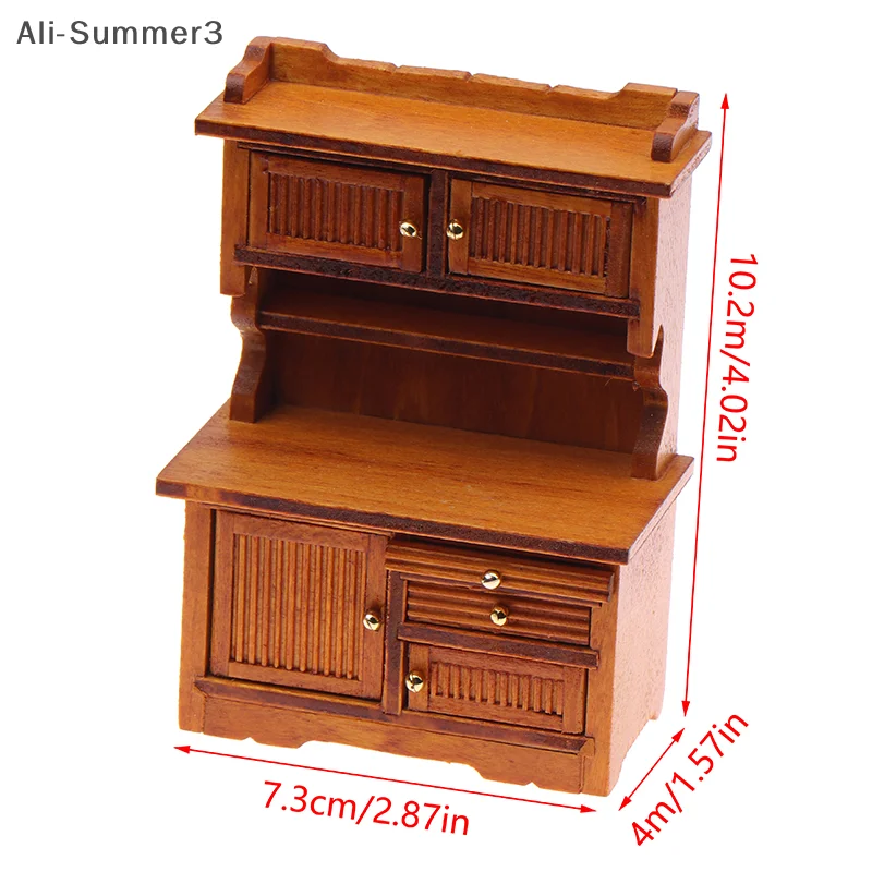 HMA76-1/12 인형집 미니 사이드보드 책장 인형 집 미니어처 주방 가구 장식 장난감 인형 집 생활 장면 액세서리