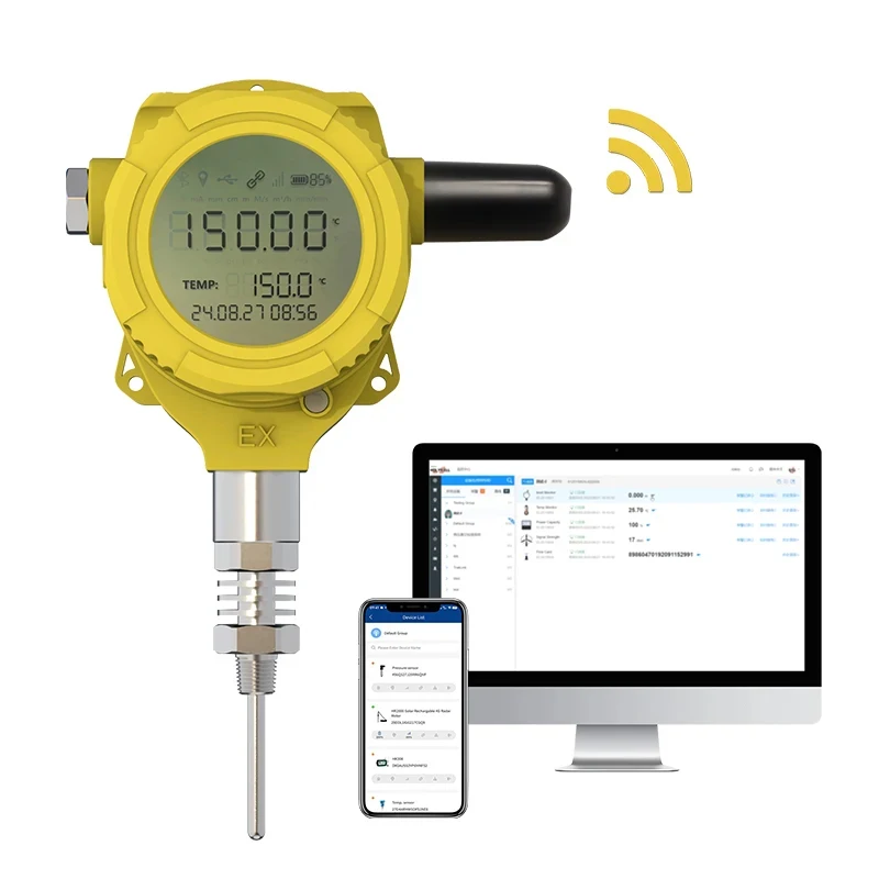 

IoT Wirels Temperature Transmitter And Receiver Low Power Long Range Remote RTD Sensor ing