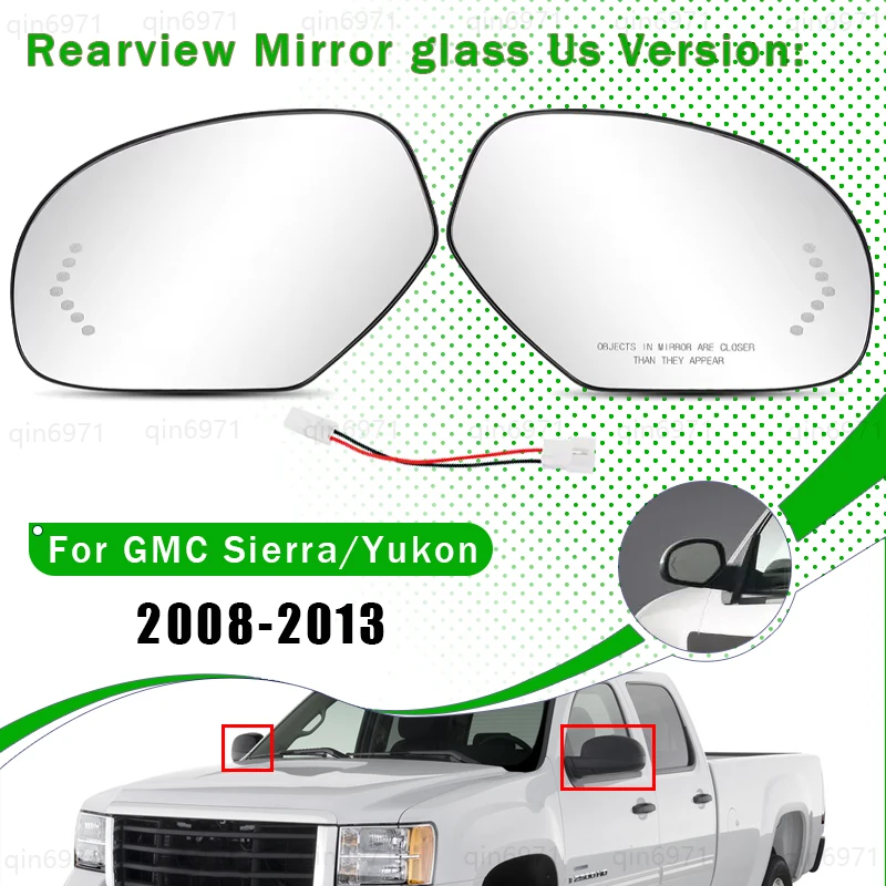 

Боковое зеркало со светодиодной подсветкой и подогревом для Cadillac Escalade Yukon Chevrolet suburban Silverado GMC Sierra Tahoe Avalanche Sierra 2008-2013