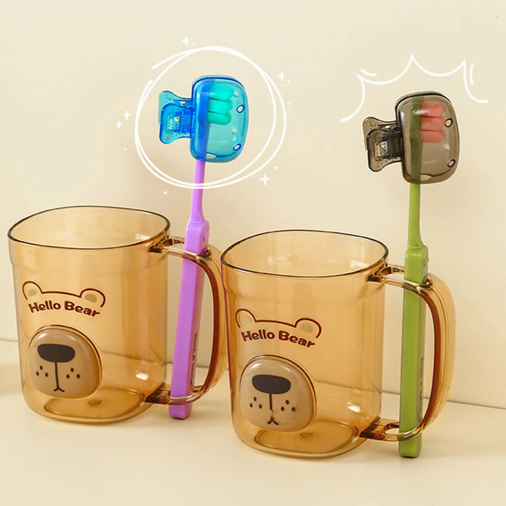 5pcs Toothbrush Storage Clip Travel Essential Toothbrush Protective Cap Portable Plastic Toothbrush Box