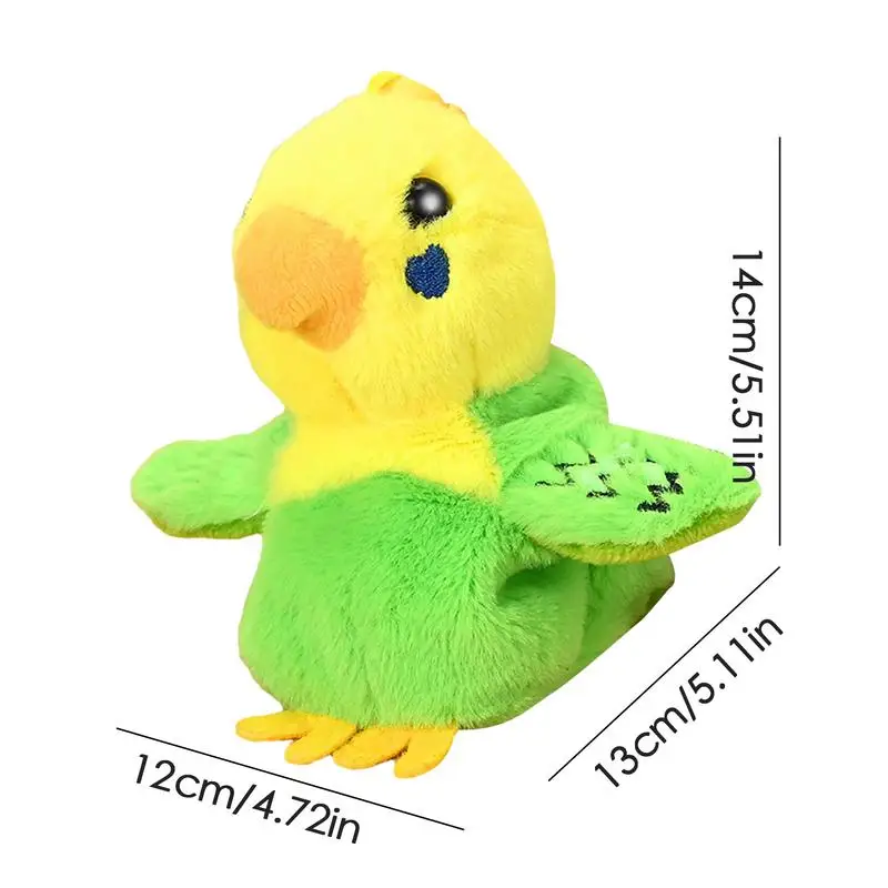 Dancing Parrot Cute Talking Parrot Plush Toy Interactive Toy Electronic Musical & Recordable Pet Waving Wings For Child Gift &