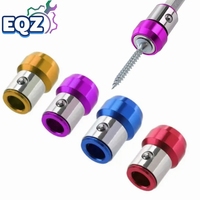1/4 Metalb Screwdriver Bit Magnetic Ring for 6.35mm Shank Anti-Corrosion Drill Bit Magnet Powerful Ring