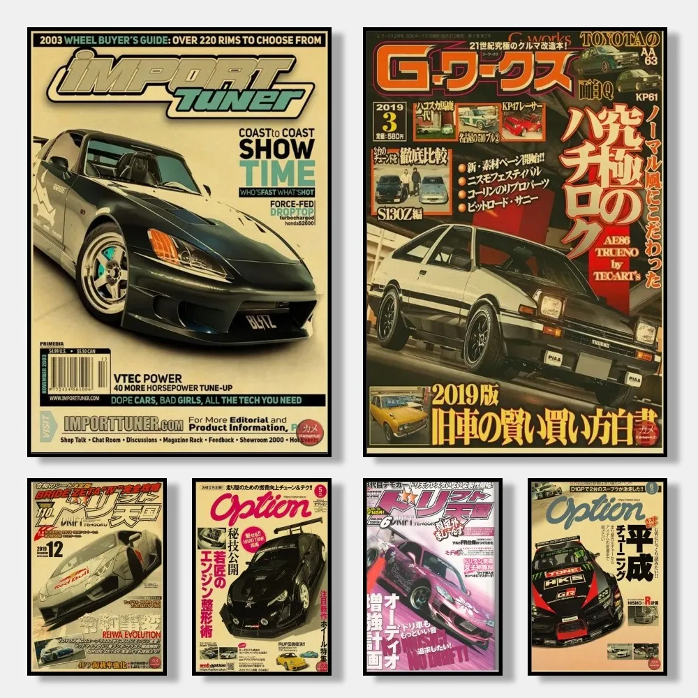 家,リビングルーム,ベッド,部屋の装飾,フレームレス,絵画,レトロ,90年代の車のプリントが施されたレトロなレーシングポスター