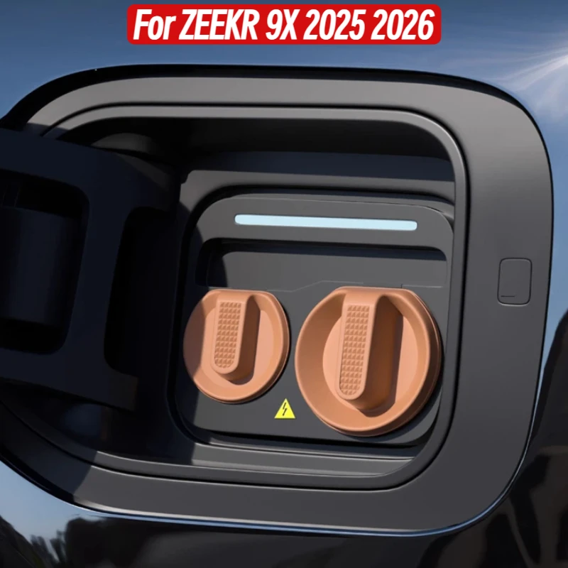 For ZEEKR 9X 2025 2026 Magnetic attraction Rubber Charging Port Cover Fast and Slow Charging Protective Water proof Cover