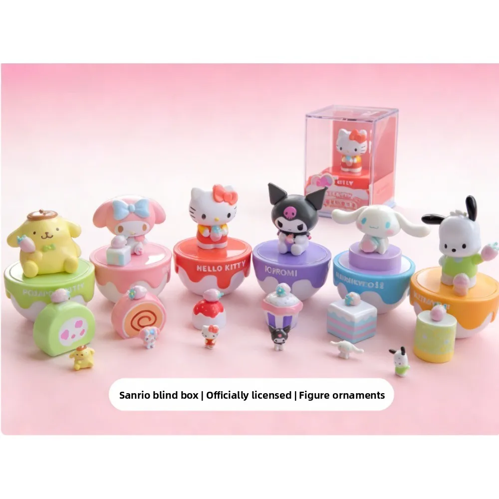 Boîte Mystère Mignonne Sanrio Gâteau Fraise, Style Adorable Hello Kitty Pochacco, Décoration de Collection Tendance, Cadeau Sucré pour Filles SanrioGift