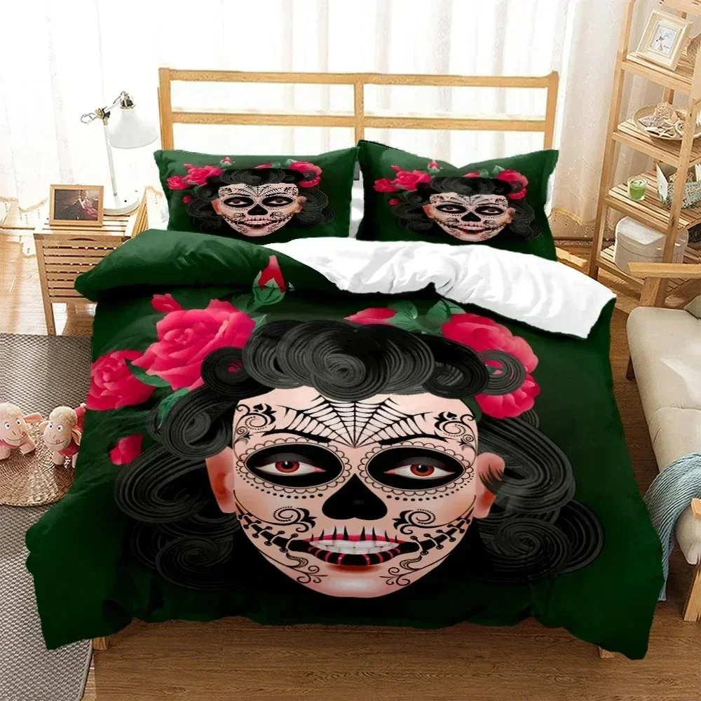 

Terror zombie skull 3D NEW Duvet Cover Pillowcase Bedding Set Adult Boy Girl Bedroom Decoration Children Single Double Large