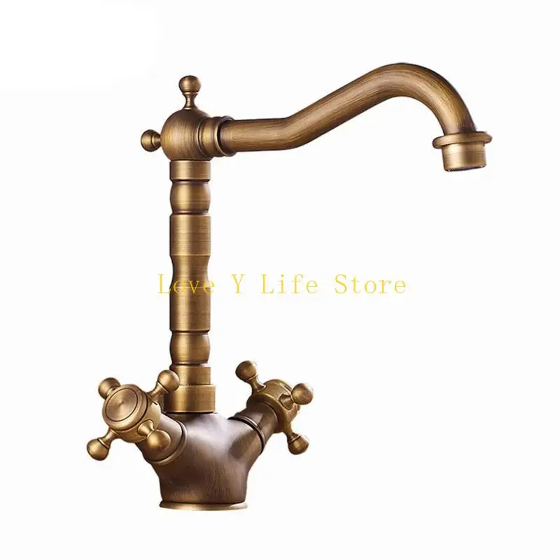 L74C صنابير خلاط نهائية 360 دوران صنبور حوض الحمام العتيق صنبور المياه المثبت على سطح السفينة #3