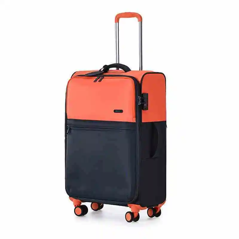 

Waterproof Fabric Suitcase with TSA Lock - 360° Spinner Wheels Large Capacity Luggage, Durable Travel Trolley Bag for Students