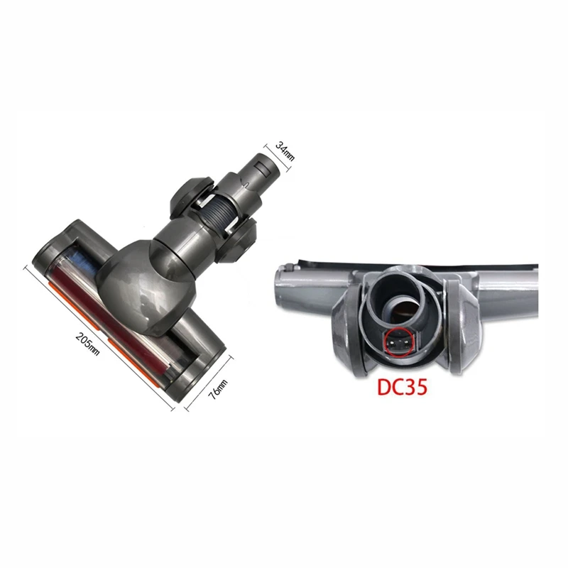 ABNO-Vacuum Spazzola per pavimenti elettrica per Dyson DC35 DC31 DC34 Aspirapolvere Spazzola per pavimenti elettrica Parti di ricambio