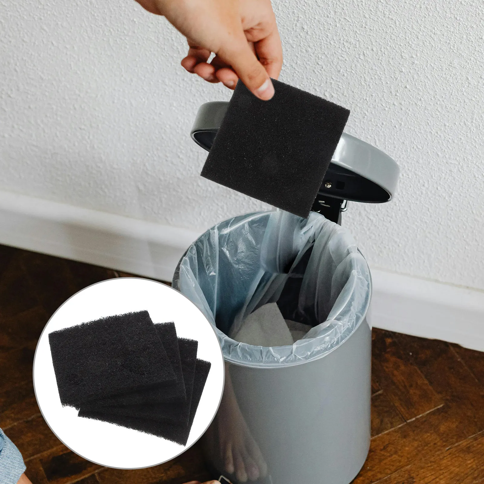 12Pcs Carbon Filter Pads Trash Can Filtration Compost Bin Filter Replacement Fresh Deodorizer Kitchen Essential