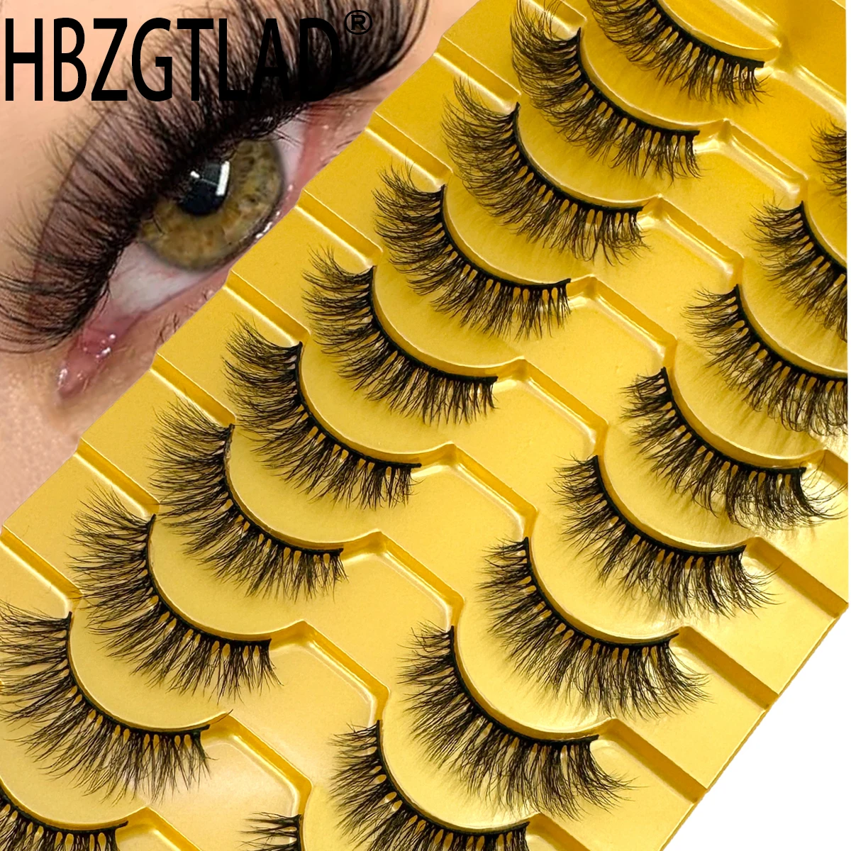 جديد 10 أزواج رموش عين القط ثلاثية الأبعاد رموش صناعية طبيعية رقيق لينة عبر مانغا جلدة Wispy رموش تمديد طبيعية ماكياج